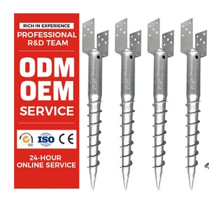High Quality Ground Anchor Ground Screw Pile Concrete Ground Anchor Screw Mounting Solar Racking Pipe Spiral Pile