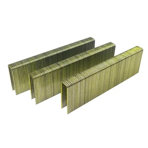 OEM 5000pcs 22Ga Crown 10.6mm Galvanized Industrial Staples Smooth Shank Type Copper Iron Common Nail Construction Factory Price