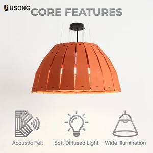 Modern Minimalist Eco-friendly Indoor Lighting Polyester Fiber Felt Sound-absorbing Ceiling Lamp Shade
