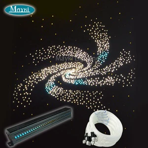 Mayki RGB Fiber Optic Lighting System with App Shooting Dynamic Rotate 32 Ports Fiber Optic Starry Sky