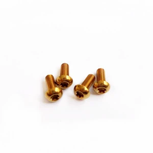 Titanium Bicycle Brake Disc Bolts M5X13 TORX Gold Torx Head Screw 13mm Length