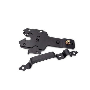 Black Powder Coated Steel Sheet Metal Latch Set Punch Bending Cabinet Box Toggle Latch Fixing Bracket Zhenxin Brand Model Zx026
