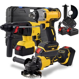 Cordless Brushless Electric Hammer Drill Angle Grinder Wrenches Combination Power Multi Tools Kit OEM Metals Tool Set Box