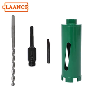 LAANCI Diamond Drill Bit Diameter 63 mm Reinforced Concrete Drill Bit Total Length 175 mm for G1/2 Threaded Connections