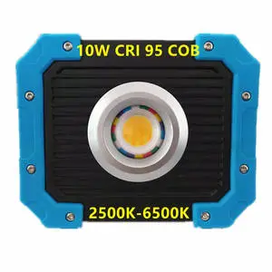 10W COB Work Light Rechargeable High CRI 95 Ra 95 Color Match Recognition Changeable Color Temperature 1000 Lumens Car Detailing