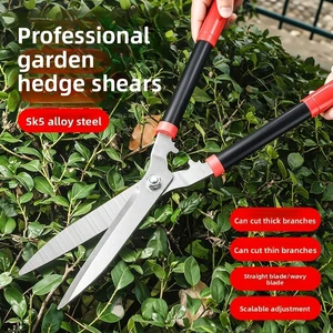 Premium SK5 Alloy Black Plastic Handle Fruit Tree Pruning Shears; Large Multi-Purpose Straight-Bladed Garden Shears 1-35mm
