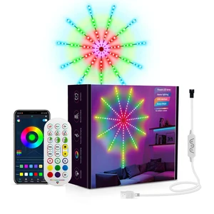 For Bluetooth RGBIC Firework LED Light Music Sync Decorative Lighting Waterproof Option for Outdoor Christmas Holiday