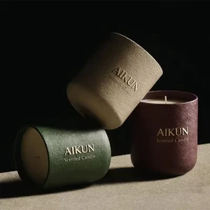 AIKUN Classic Gift Box Customizable Warm Home Decor Cozy Atmosphere Long Burning Fragrance Soy Wax Scent Candle
