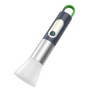 High-power Flashlight Outdoor Multi-function Searchlight with Hook Camping Light White Laser Flashlight