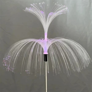 Jellyfish Light Fiber Optic Lamp Solar Charging Lawn Outdoor Led Solar Garden Villa Light