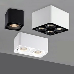 5 Years Warranty DALI TUYA Smart Downlight White Black Ceiling Decoration 18W 20W Cob LED square Surface Mount Spotlight