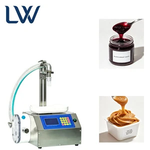 Viscous Seed Butter Spicy Harissa Paste Filling Equipment Desktop Semi-Automatic Glass Beverage Packaging High Accuracy