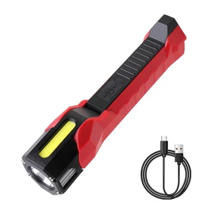 The new COB rotating work light powerful magnet buckle-type strong light emergency flashlight super bright work light