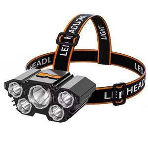 Portable USB Charging 5LED Diving Flashlight For Night Fishing Long-Range Floodlight With Waterproof Feature IP44 Rating