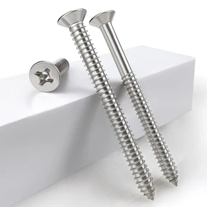 SUS304 Flat Head Self Tapping Screws Long Tap Screw Long Screw