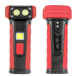 Working Light XTE COB 6 Modes Red Warning Light 1500mAh Battery Strong Magnetic Car Repairing Type-C USB Emergency Work Lighting