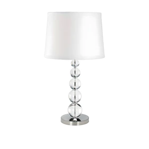 Wholesale Custom Competitive Price Desk Light White Hotel Brushed Nickel Hotel Table Lamp Bedside Reading Lamp With Linen Shade