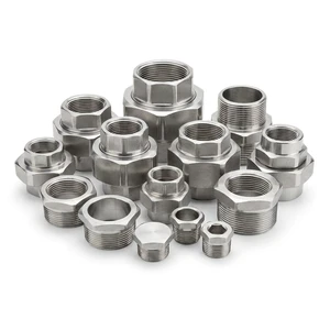 Stainless Steel Threaded Union and Hex Bushing Set SS304 SS316 Pipe Fitting for Industrial Supply