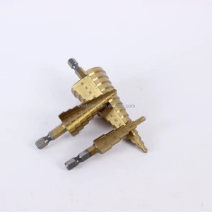 3PCS Step Drill Bits 4-32mm/4-12mm/ 4-20mm with Hexagon Shank Multi-Functional Drill Bit