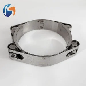 Factory Supply Double Ear T-bolt Clamp 304 Stainless Steel High Torque Exhaust Pipe Connection Clip