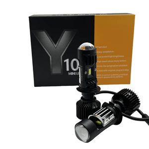 H4 LED Y10 Pro Super Mini Projector Laser Lens LED 90W Automobiles Bulb Conversion Kit Hi/Lo Beam LED Headlight