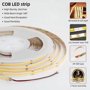 Dotless 512LEDs/m COB LED Strip Light 24V 12V High Density Flexible Linear Lighting CRI 90+ for Home Cabinet Wardrobe Decor