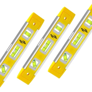 9 Inch Industrial Magnetic Box with 3 Different Bubbles 45/90/180 Measuring Rulers and Corner Spirit Level