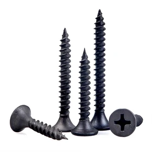 Manufacture's Coarse Thread Black Phosphated Bugle Head Steel Drywall Screws 3.5*25mm Twist Spiral Gypsum Board Nails