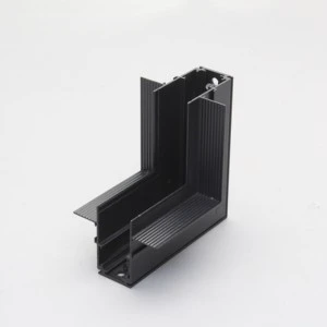 Black 20 Concealed Internal Corner for Track Lights Rail Lighting System