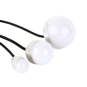 High Quality 70mm Spherical Type Metal Shell Strobe Flashing 12V IP67 AC/DC Warning Indicator Lamp RGY LED Signal Light