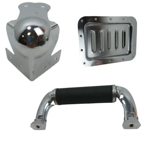 Professional Flight Case Hardware Latches Handle Ball Corner Chrome/Blue Zinc Plated Steel Powder Coated for TV Equipment EZON