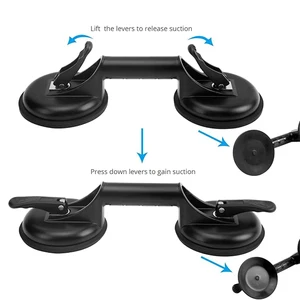 High Efficiency And Durable Glass Suction Cup Handle, Aluminum Alloy, Sturdy And Durable; Suction Cup Pad Is Made Of Rubber