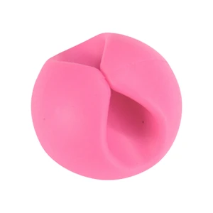 Silicone Lightweight Universal Use Cable Holder Clip Car Desk Desktop Wall Round USB Wire Cord Organizer Retainer Clamps