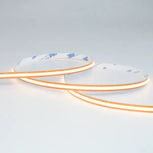 3000K 24V 8mm 400LEDs/M COB LED Strip Light 12W/M 1000LM/M CRI90 Cut Anywhere Flexible Tape For Cabinet Home Commercial Lighting