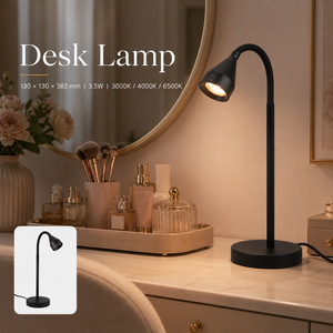 Flexible Gooseneck Desk Lamp 3.5W 3 Color Modes For Office Task Light Small Desk Reading Lamp Bedside