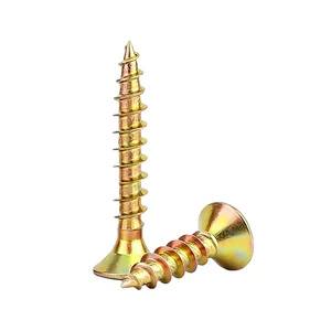 Customizable Coarse Half Thread Cross-Recessed Chipboard Screws For Tailored Wood Projects Of Various Lengths