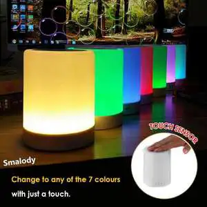 Smart Touch Control Portable LED Music Lamp Bedside Night Light with Sound Box Clapping Lamp Speaker for Outdoor Camping Tent