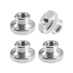 M12 Round Knurled Thumb Nut 304 Stainless Steel Metric Thread Nuts Hand Screw Knobs Lock Adjusting Nuts Fasteners For 3D