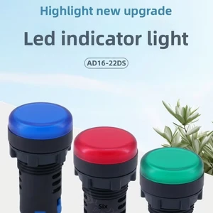 K&R LED Signal Indicator Power Light AD16-22DS 22mm Mounting Hole Diameter China Red/Green/Yellow/Blue/White Compatible