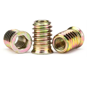 Professional Wood Insert Nut Threaded Fastener with High Strength Steel Material for Cabinet Applications