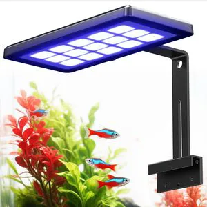 Full Spectrum 38W LED Aquarium Light Clip-On Fish Tank Light with Timer & Dimmable for 12-29 Inch Aquarium Plants IP33 Rated