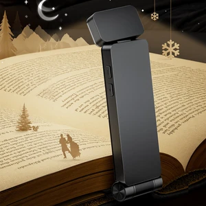 Reading Light Ultralight Clip-on LED Bookmark Lamp Rechargeable Book Light for Reading in Bed with 3 Amber Colors