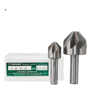 Top Straight Shank Countersink 8-50 mm 90-Degree Beveling Drill Multi-Flute Tapered Countersink for Hard Steel Stainless Steel
