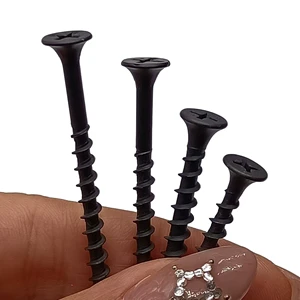 Certified Supplier Fine Thread Black Oxide Drywall Screws Self Tapping Steel Screws For Gypsum MDF