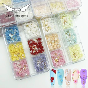 CY Small Flowers Resin Nail Art Decoration Nail 3D Accessory Kit Nail Art Decoration