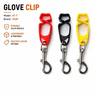AT-7 SCQP Multiple Color Options Customized Durable Eco-Friendly Lightweight Aluminum Alloy Glove Clips For Construction