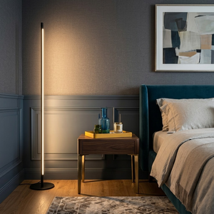 Elegant Bedroom Living Room Luxury Ambient Modern Linear Corner Lighting for Boutique Hotel Suites Minimalist LED Floor Lamp