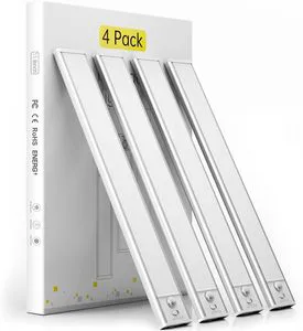 Wireless Cabinet Light with Motion Sensor, No Wiring Needed, USB Rechargeable for Closet Pantry