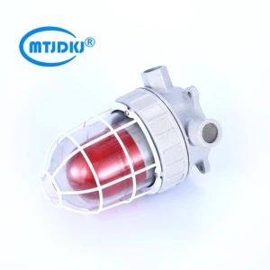 Sound Red Light Cool White Indicator Alarm AC220V IP65 Rated Plug-In Connector for Construction Site
