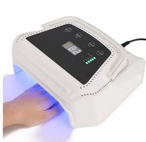 Quality Black Color UV Led Nail Lamp With Battery 72W Rechargeable Nail Lamp for Pedicure Cordless Nail UV Gel Polish Lamp